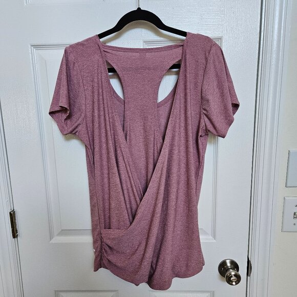 Marika Pink Short Sleeve Athletic Top - Picture 2 of 4